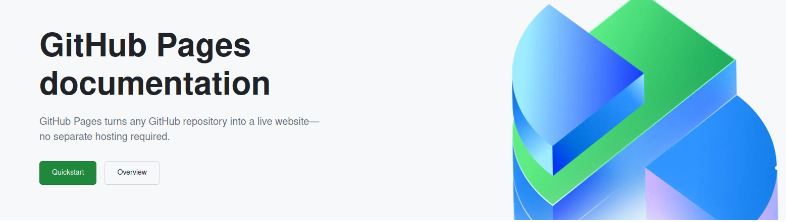 GitHub Pages documentation page